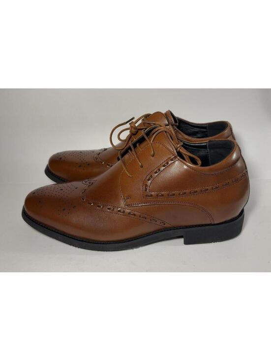 Milano Men\'s Brown Leather Wingtip Oxford Dress Shoes main image 4